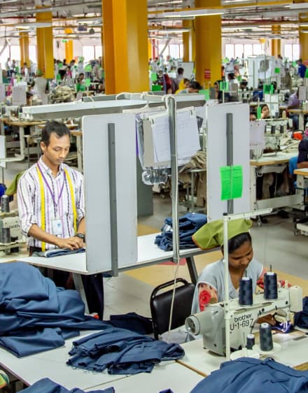 Apparel trade factory with global suppliers and buyers